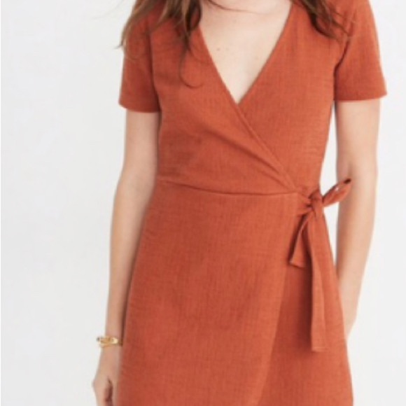 Madewell Texture & Thread Short-Sleeve Side-Tie Dress | Size Medium - Picture 16 of 16